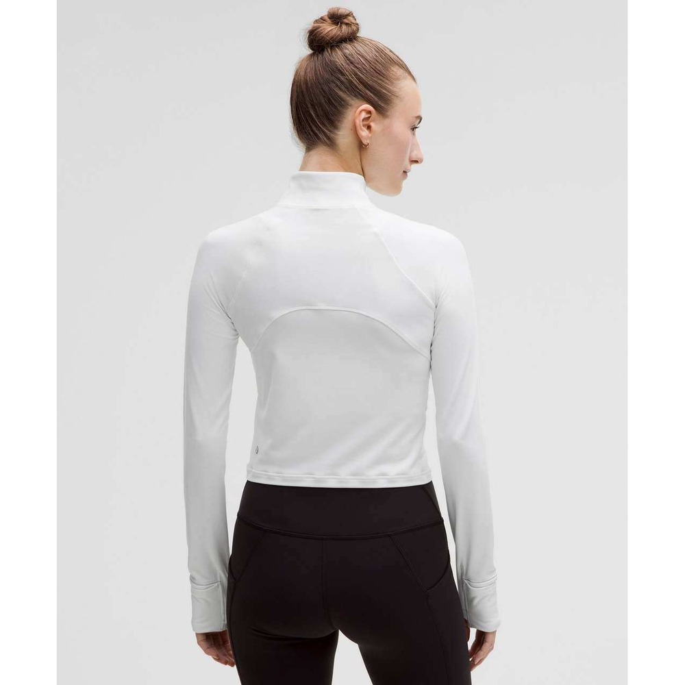 Lululemon It's Rulu Cropped Half Zip - Size Small - White - Picture 7 of 8